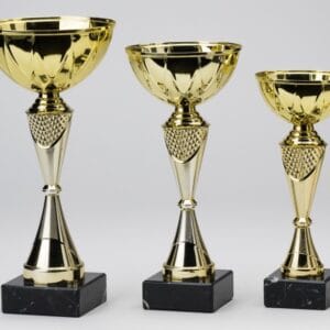 Copa Metálica Alta Oro