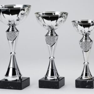 Copa Metálica Alta Plata