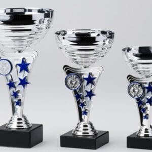 Copa Metálica Tanguer Plata con Azul