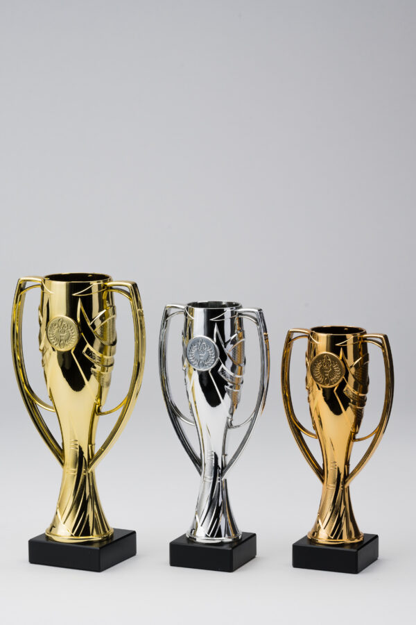 Copa Plástica Oro, Plata y Cobre