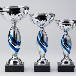 Copa Metálica Plata con Azul ECL2019/45