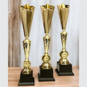 Copa Plástica Lonely Star alargada color Oro